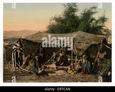 Tentes des Bédouins et des occupants, Terre Sainte Banque D'Images