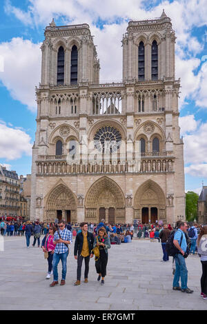 Cathédrale Notre-Dame, Paris, France Banque D'Images