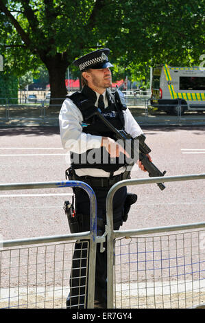 Un policier en service à Londres, Angleterre, Royaume-Uni. Banque D'Images