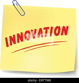 Illustration vecteur de l'innovation message papier sur fond blanc Illustration de Vecteur