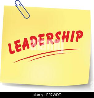 Vector illustration of leadership message papier sur fond blanc Illustration de Vecteur