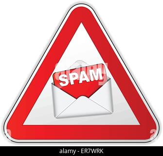 Illustration Vecteur de spam signe sur fond blanc Illustration de Vecteur