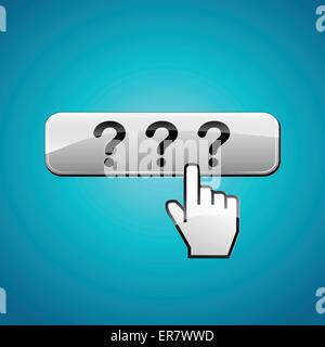 Vector illustration du bouton questions de fond concept Illustration de Vecteur