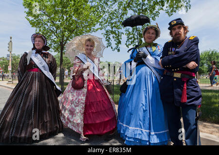 La guerre civile américaine - 2015 personnificateurs National Memorial Day Parade - Washington, DC USA Banque D'Images