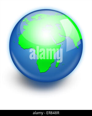 Planète Terre icône en forme de globe. Éléments de cette image fournie par la NASA. http://visibleearth.nasa.gov Banque D'Images