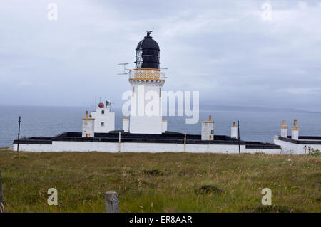 Dunnet Head Lighthouse, point le plus au nord sur le UK mainland, Caithness, Ecosse Banque D'Images