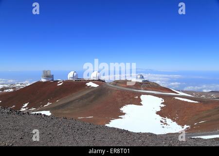 Le Mauna Kea Observatories - une collection indépendante d'installations de recherche astronomique sur la grande île de Hawaii, USA Banque D'Images