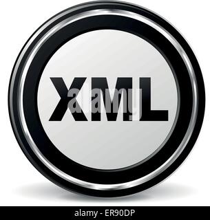 Illustration Vecteur de xml metal icône sur fond blanc Illustration de Vecteur