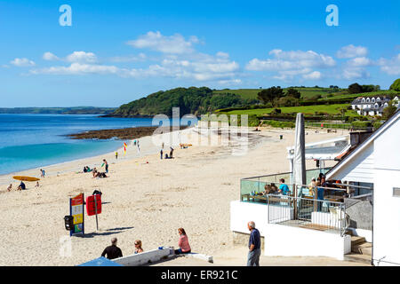 Plage de Gyllyngvase à Falmouth, Cornwall, England, UK Banque D'Images