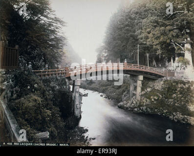 Laque rouge (Pont Sacré), Nikko Banque D'Images