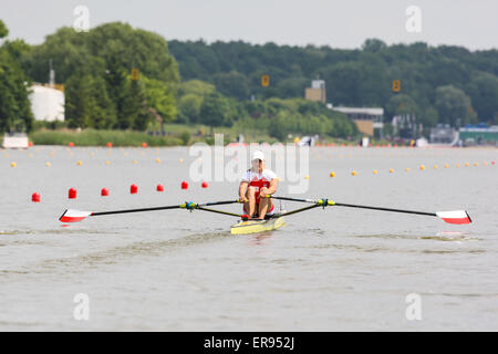 Poznan, Pologne. 29 mai, 2015. Malte, régates Championnats d'aviron de Poznan 2015 européenne Julia Michalska Plotkowiak (POL) des célibataires Femmes : Action Crédit Plus Sport/Alamy Live News Banque D'Images