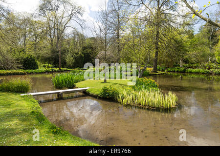 Longstock Park Jardin d'eau, John Lewis Leckford Estate, Stockbridge, Hampshire, England, UK Banque D'Images