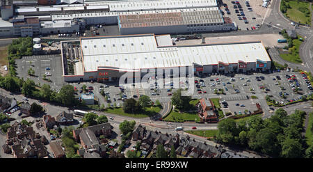 Vue aérienne de l'B&Q superstore à Stafford, Royaume-Uni Banque D'Images