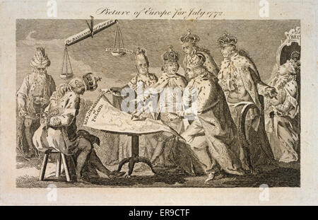 Photo de l'Europe pour juillet 1772 Banque D'Images