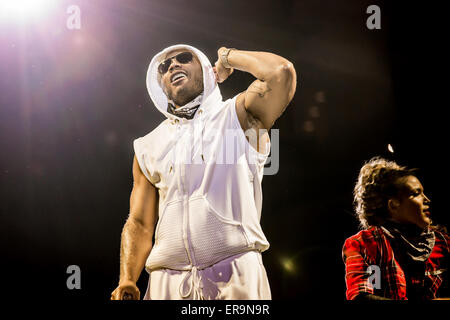 Auburn Hills, Michigan, USA. 29 mai, 2015. NELLY sur l'événement principal de la scène tournée au Palais d'Auburn Hills de Auburn Hills, MI le 29 mai 2015 Crédit : Marc Nader/ZUMA/Alamy Fil Live News Banque D'Images