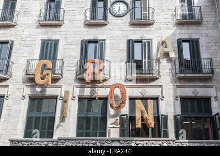 Gérone, Catalogne, Espagne,. Temps de Flors 2015. Banque D'Images