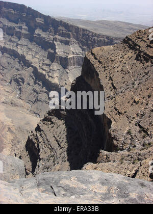 Wadi Ghul- Oman's Grand Canyon Banque D'Images