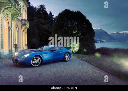 2015 Berlinetta Lusso par Touring de Milan photographié par le lac de Côme Italie Banque D'Images