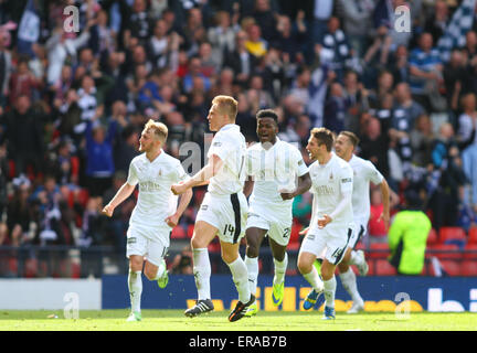 Glasgow, Ecosse. 30 mai, 2015. Scottish Cup Final. Falkirk contre Inverness CT. Peter Grant célèbre son but : Action Crédit Plus Sport/Alamy Live News Banque D'Images