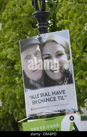 Copenhague, Danemark. 30 mai, 2015. Des affiches électorales parlementaires sur les rues. L'élection sera danois 18 juin 2015. Crédit : François doyen/Alamy Live News Banque D'Images