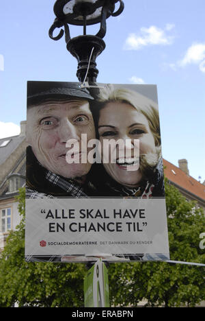 Copenhague, Danemark. 30 mai, 2015. Des affiches électorales parlementaires sur les rues. L'élection sera danois 18 juin 2015. Crédit : François doyen/Alamy Live News Banque D'Images