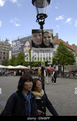 Copenhague, Danemark. 30 mai, 2015. Des affiches électorales parlementaires sur les rues. L'élection sera danois 18 juin 2015. Crédit : François doyen/Alamy Live News Banque D'Images