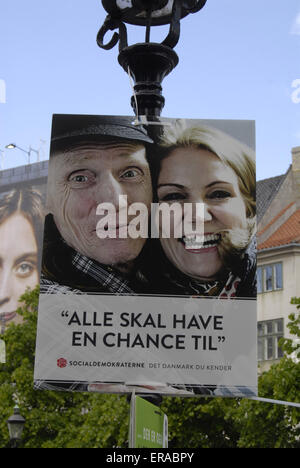 Copenhague, Danemark. 30 mai, 2015. Des affiches électorales parlementaires sur les rues. L'élection sera danois 18 juin 2015. Crédit : François doyen/Alamy Live News Banque D'Images