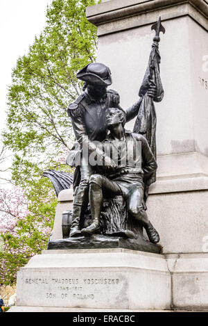 Le Brigadier général Thaddeus Kosciuszko Memorial, Lafayette Park, Pennsylvania Avenue NW, Washington, DC Banque D'Images