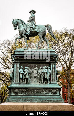 Le Major général John A. Logan Memorial, Logan Circle, 13th Street NW, Washington, DC Banque D'Images