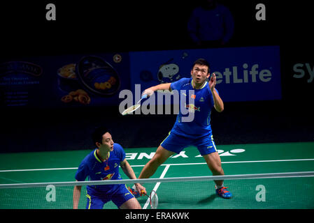 Sydney, Australie - 30 mai 2015 : l'Australian Open 2015 Badminton tenue demi-finale du tournoi de Sydney le 30 mai 2015 à Sydney, Australie. Banque D'Images