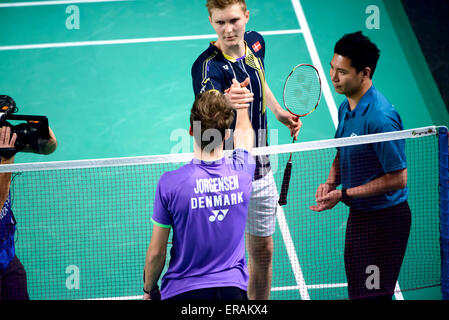 Sydney, Australie - 30 mai 2015 : l'Australian Open 2015 Badminton tenue demi-finale du tournoi de Sydney le 30 mai 2015 à Sydney, Australie. Banque D'Images