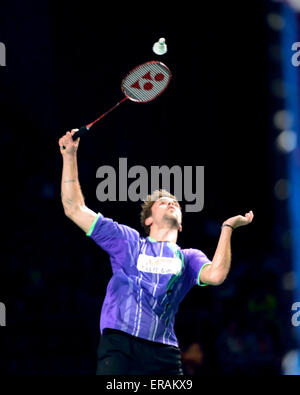 Sydney, Australie - 30 mai 2015 : l'Australian Open 2015 Badminton tenue demi-finale du tournoi de Sydney le 30 mai 2015 à Sydney, Australie. Banque D'Images