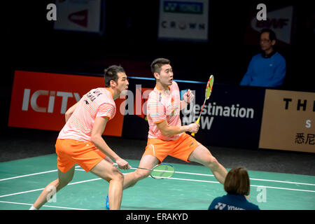 Sydney, Australie - 30 mai 2015 : l'Australian Open 2015 Badminton tenue demi-finale du tournoi de Sydney le 30 mai 2015 à Sydney, Australie. Banque D'Images