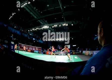 Sydney, Australie - 30 mai 2015 : l'Australian Open 2015 Badminton tenue demi-finale du tournoi de Sydney le 30 mai 2015 à Sydney, Australie. Banque D'Images