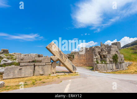 Ruines de l'ancienne Arcadie en gete Messine, Péloponnèse, Grèce Banque D'Images