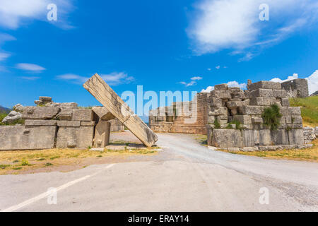 Ruines de l'ancienne Arcadie en gete Messine, Péloponnèse, Grèce Banque D'Images