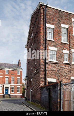 Un coin pittoresque entre Regency terrasses à Liverpool. Banque D'Images