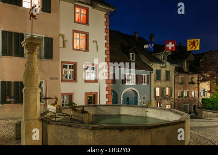 Soirée à Brugg, Suisse. Banque D'Images