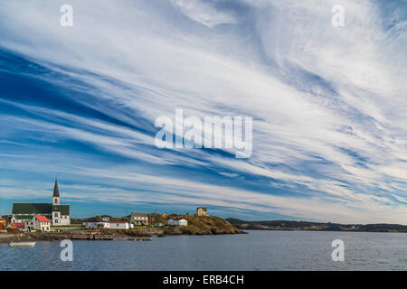 Côte le long de la péninsule de Bonavista, Terre-Neuve au petit village de Trinité. Banque D'Images