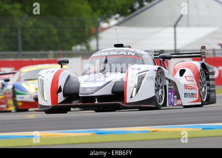 Le Mans, France. 31 mai, 2015. 24 Heures du Mans, épreuve officielle 24. Ginetta LNT équipe LMP3 Nissan conduit par Sir Chris Hoy. © Plus Sport Action/Alamy Live News Banque D'Images