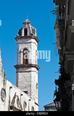 Cathédrale de Saint Christophe de La Havane - bell tower Banque D'Images