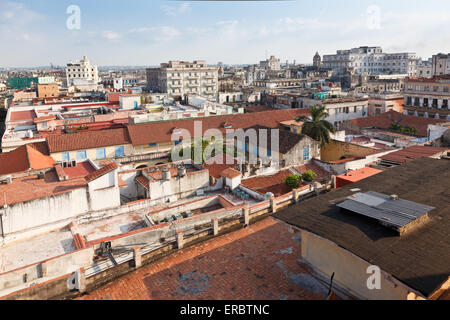 Hôtel Ambos Mundos - vue depuis la terrasse sur le toit Banque D'Images