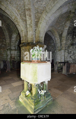 Intérieur de 800 ans, la Chapelle St Aldhelm Worth Matravers, Dorset Banque D'Images