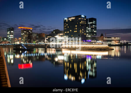 Port des Médias, Düsseldorf, Rhénanie du Nord-Westphalie, Allemagne Banque D'Images