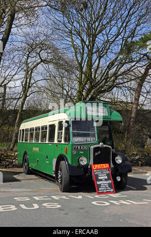 L'ECW / Bristol- type bus d'époque dans le Lincolnshire Bus Company. Banque D'Images