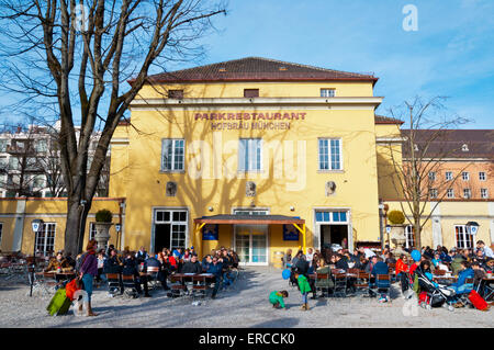 Restaurant avec jardin à bière, Alter Botanischer Garten, Maxvorstadt, Munich, Bavière, Allemagne Banque D'Images