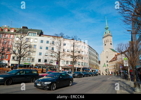 Rindermarkt, Altstadt, la vieille ville, Munich, Bavière, Allemagne Banque D'Images