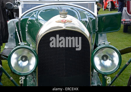 Close up du radiateur de 1930 Bentley, Wollaton Park, Nottingham, Angleterre. Banque D'Images