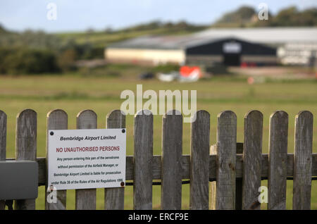 Bembridge aéroport sur l'île de Wight Banque D'Images