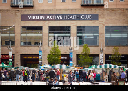 Salford Quays Virgin Active health club Architecte d'extérieur des bâtiments de la propriété propriété structure de développement archit Banque D'Images